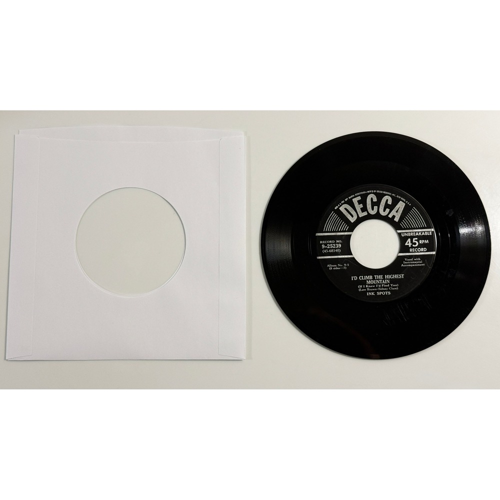 Decca‎ Vinyl Record 7" 45 RPM Black Ink Spots I'd Climb The Highest 9-25239